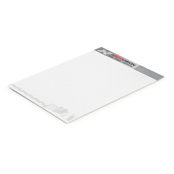 A3 sketching pad with 25 leaves featuring a grid design on the pages.
