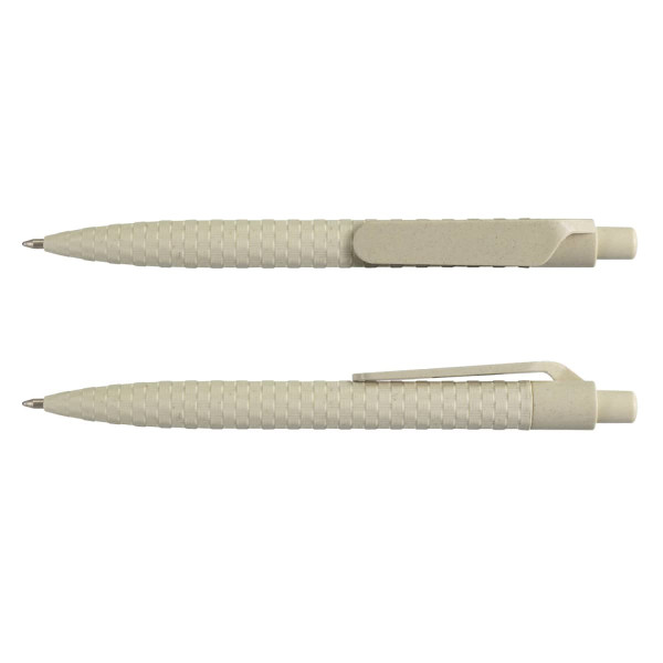 A set of two beige Bambusa Pens featuring a textured grip and clip design. Each has a smooth, rounded tip.