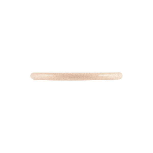 A wireless charger in a sleek, beige design with a smooth, rounded shape. It features a subtle texture and a logo.