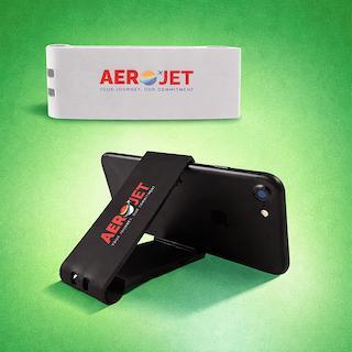 Direct digital inkjet print on a dark product showing a vibrant full-colour logo over a white base layer