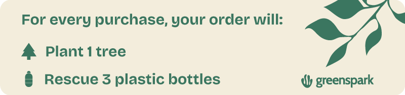 With every purchase we plant 1 tree and rescue 3 plastic bottles