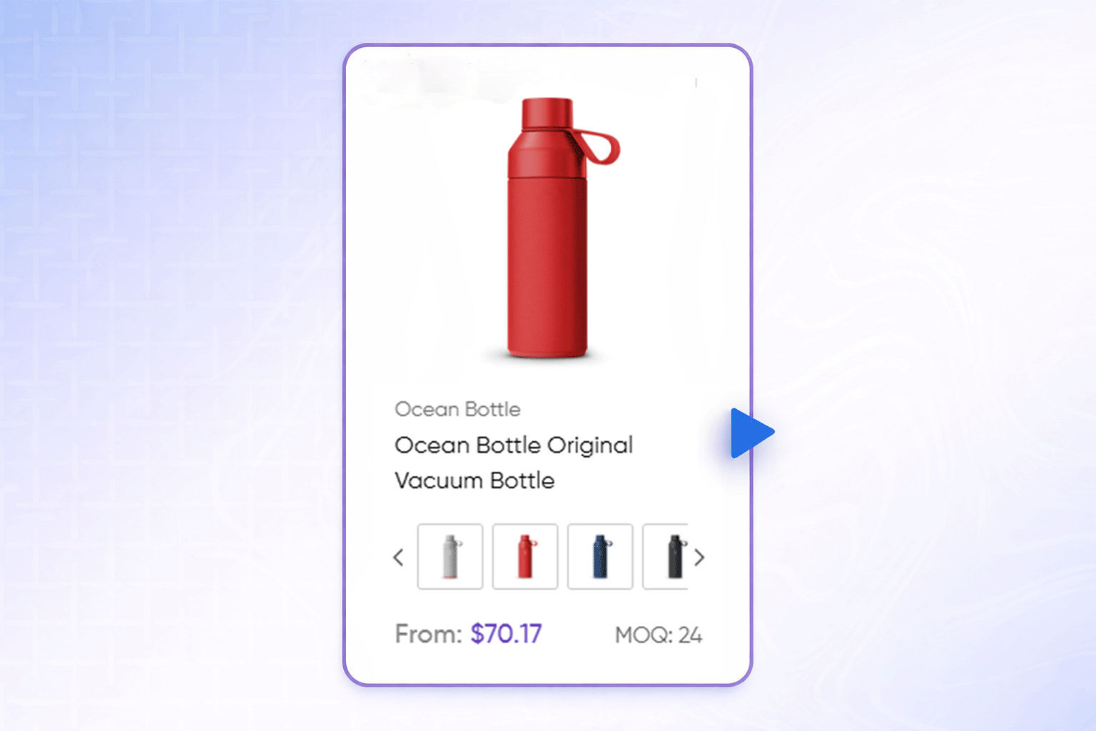 Person browsing a range of promotional products online