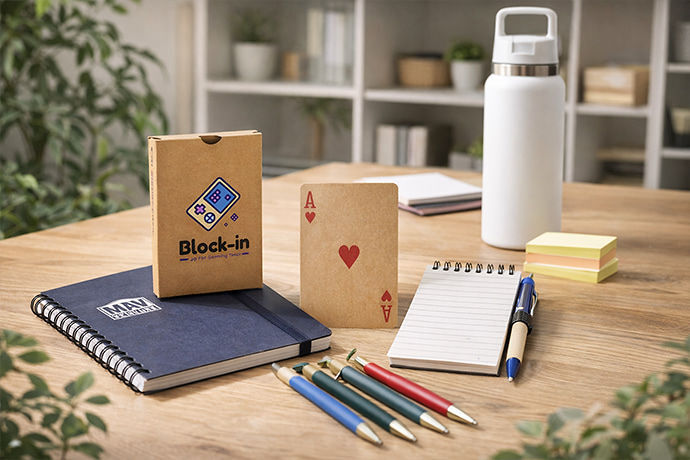 Recycled paper notebooks and stationery