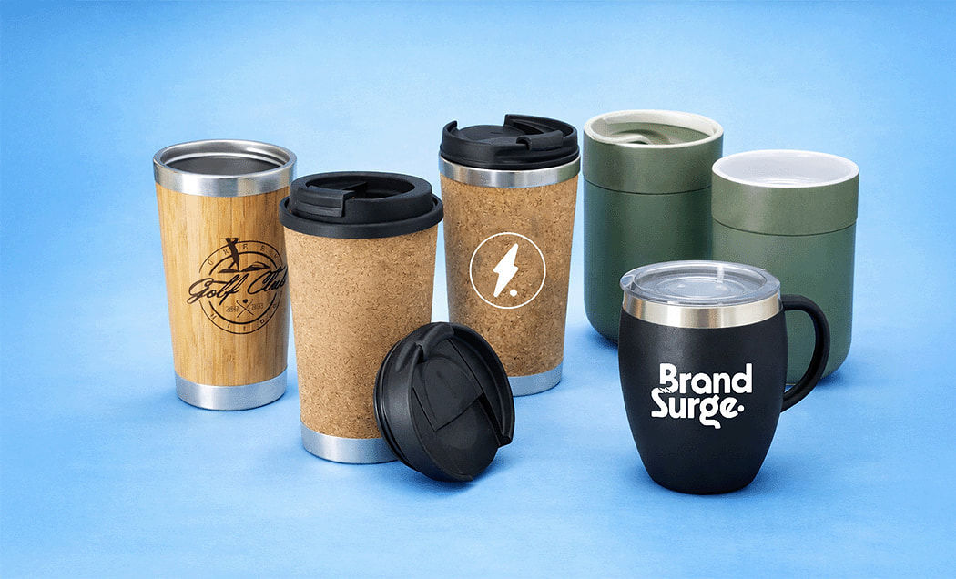 Branded reusable coffee cups