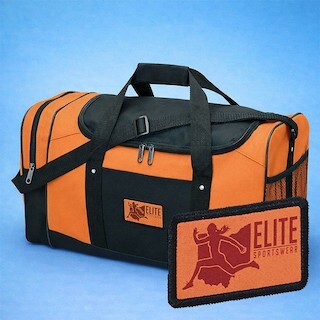 SupaEtch suede patch on a cap showing a laser-etched logo with premium textured finish