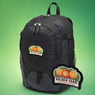 SupaSub sublimated patch on a cap showing a bold all-over full-colour design with clean sewn edges