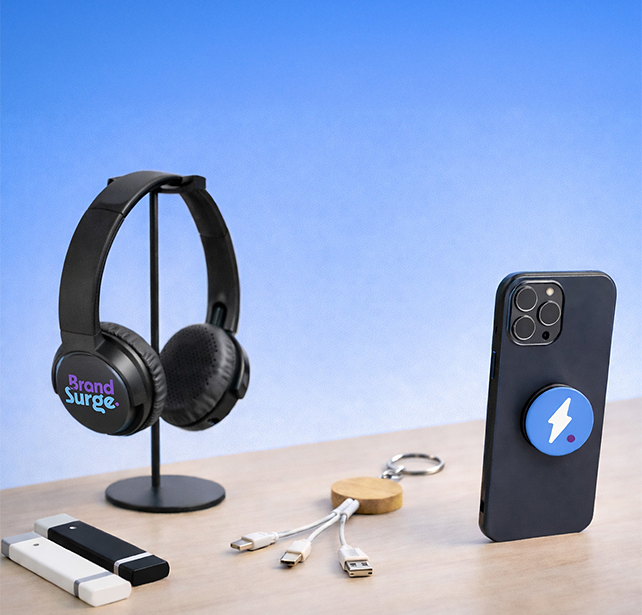 Branded power banks, wireless chargers and USB drives