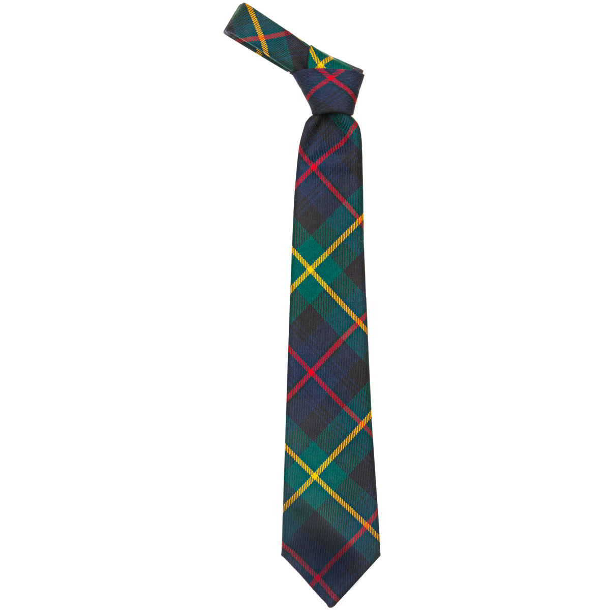 Ferguson Modern Tartan Neck Tie - Handmade In Scotland From 100% Pure Wool, Lightweight Clan Tie For Men, 3.5 Inch Wide