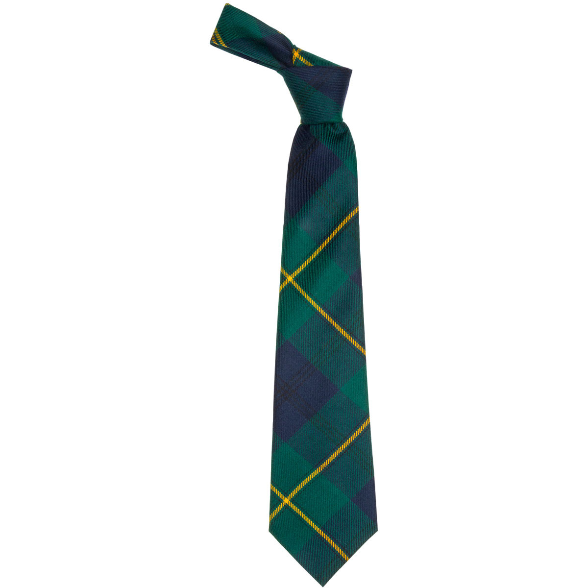 Men's Pure Wool Tie In Johnston Ancient Tartan - Handmade In Scotland, 55.9 Inches