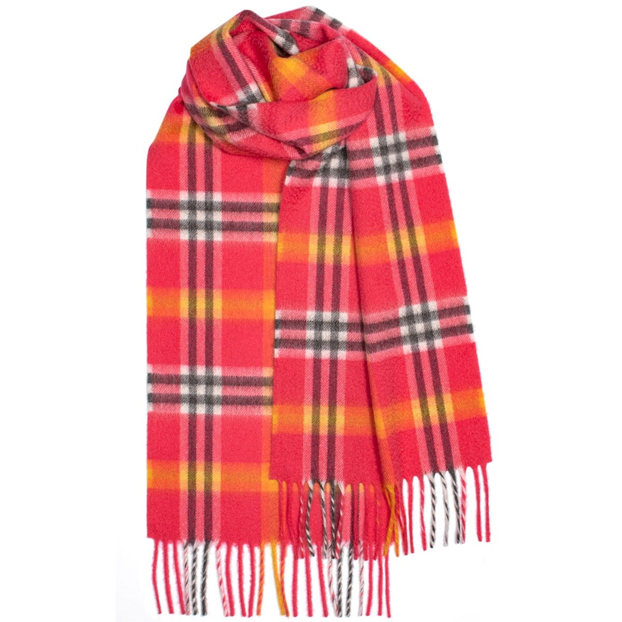 Elie Blossom Check Luxury Cashmere Scarf - Burnett's & Struth