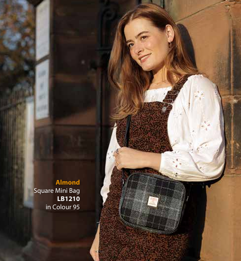 Harris Tweed | 'Almond' Mini Bag in Heather Check - Burnett's