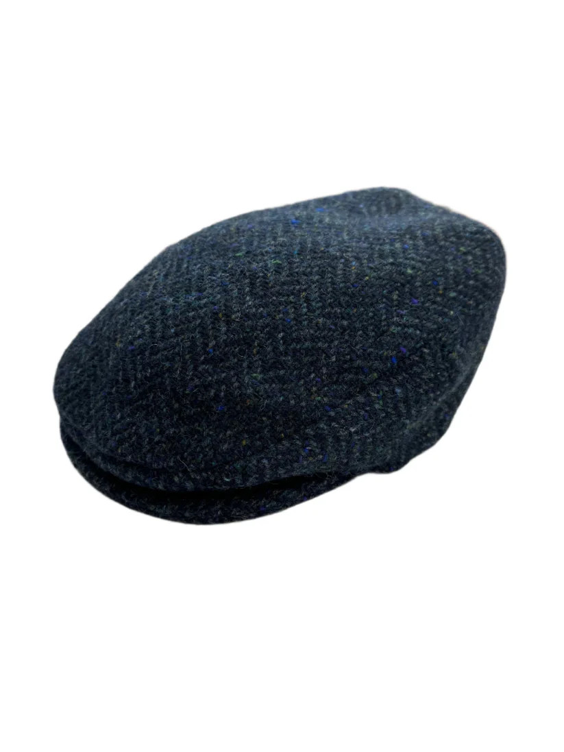 Hanna Hats Vintage Blue Tweed Cap