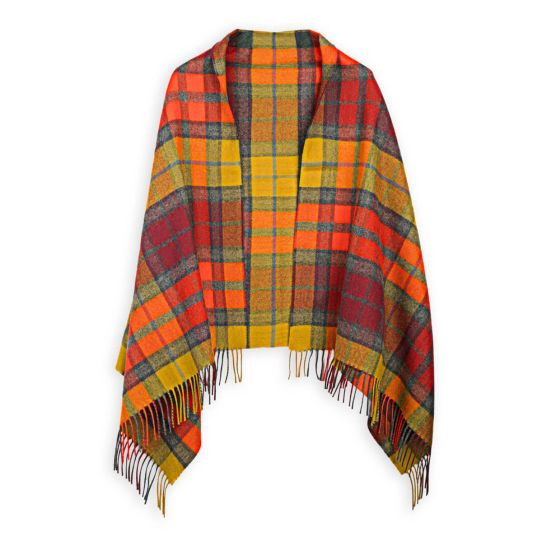 Bobbie | Buchanan Berry Tartan Lambswool Stole - Burnett's