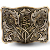 Brass Thistle Belt Buckle