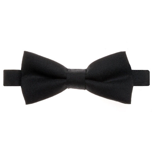 Black Plain Coloured Bow Tie