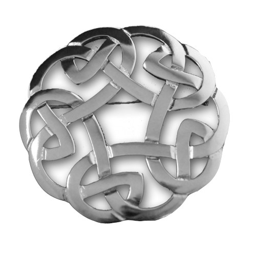 Celtic Interlace Plaid Brooch