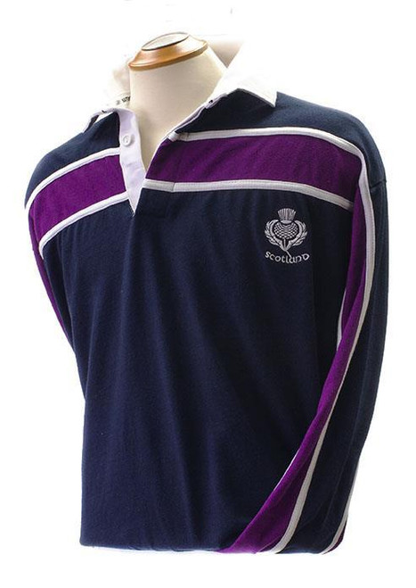 Shirts | Mens Rugby Shirt with purple stripe Shirts | Mens Rugby Shirt with purple stripe