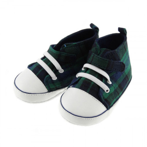 Tartan Baseball Booties in Black Watch