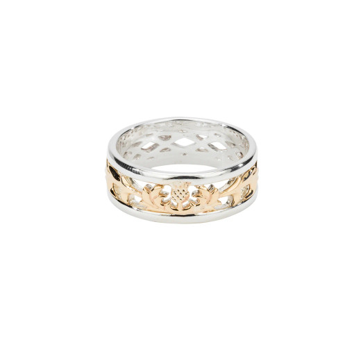 Keith Jack | Silver and 10kt Gold Thistle Ring