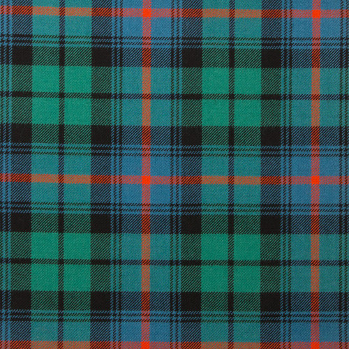 URQUHART BROAD RED ANCIENT LIGHT WEIGHT TARTAN FABRIC