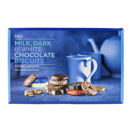 Milk dark white chocolate biscuits