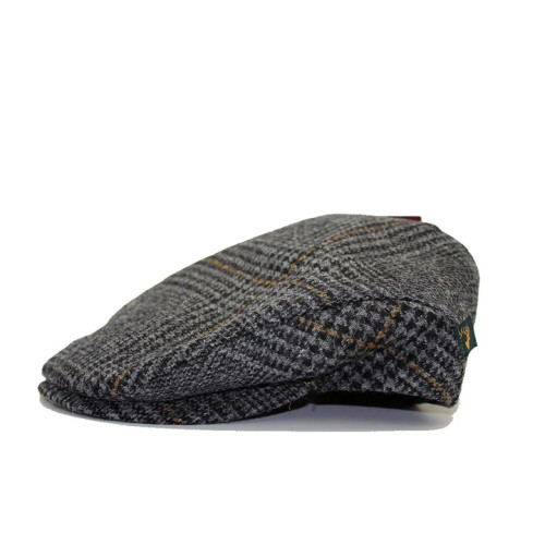Mucros Weavers | Men's Tweed Cap - Grey plaid
