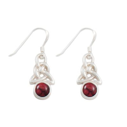 Heathergems | Sterling Silver Celtic Drop Earrings