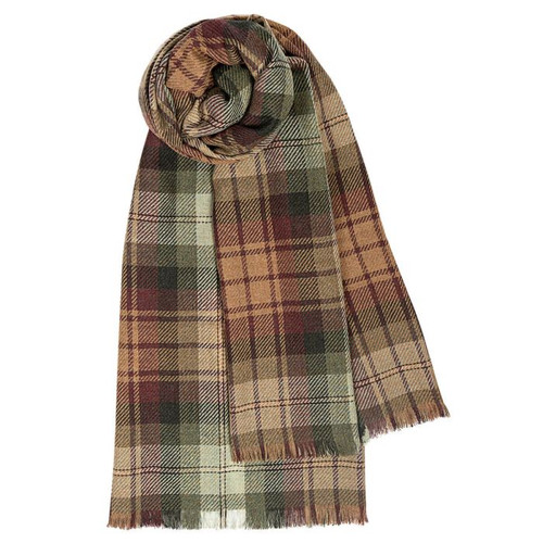 Brock | Stewart Olive Luxury Fine Wool Stole - Burnett's & Struth
