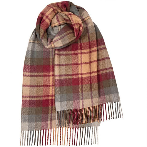 Bobbie | Buchanan Berry Tartan Lambswool Stole - Burnett's