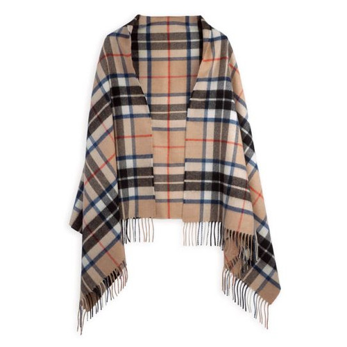 Bobbie | Thomson Camel Modern Tartan Lambswool Stole