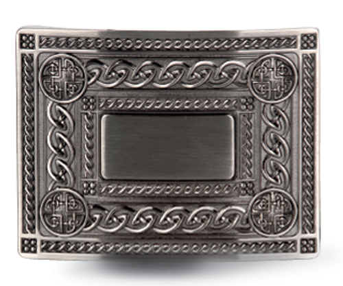 Belt Buckle | 4 Dome Celtic Knot - Antique