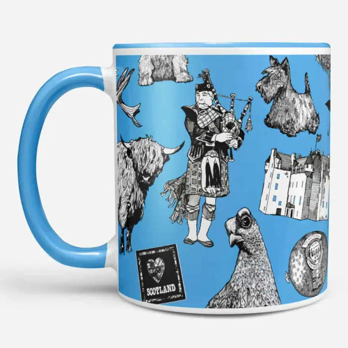 Gillian Kyle | Love Scotland Chunky Mug - Sky Blue
