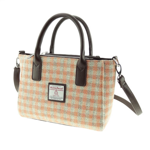 Harris Tweed | 'Brora' Small Tote in Coral Gingham