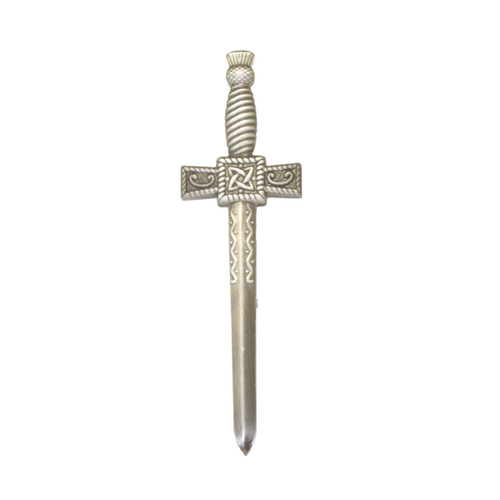 Kilt Pin | Thistle Kilt Pin – Antique Silver