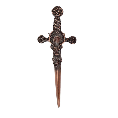 Kilt Pin | Pewter Kilt Pin – Stag – Chocolate Bronze