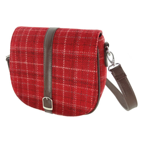 Harris Tweed | 'Beauly' Shoulder Bag in Red Check