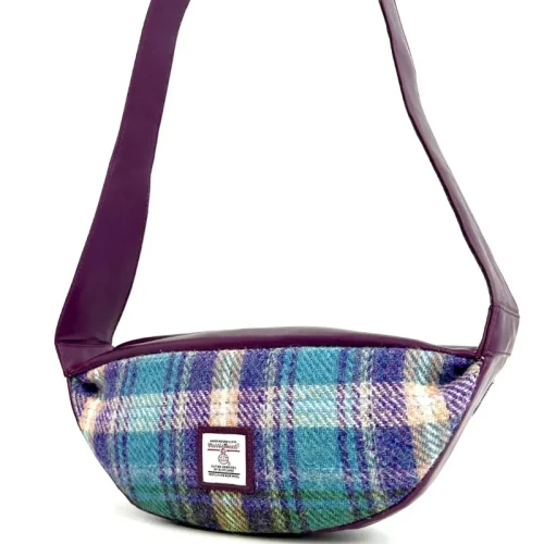 Harris Tweed | Sling Bag - Green/Purple Plaid