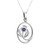 Hamilton & Young | Scottish Thistle Silver Oval Pendant with Amethyst colour stone