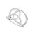 Solvar cubic zirconia silver Trinity Knot ring