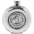Flask | 6oz Round Pewter Hip Flask with Scottish Lion Design