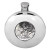 Flask | 6oz Ellipse Pewter Hip Flask with Majestic Stag Badge