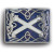 Belt Buckle | Blue Saltire - Antique