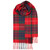 Bowhill | Fraser Red Modern Tartan Lambswool Scarf