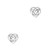 Hamilton & Young | Celtic Knotwork Silver Heart Stud Earrings 'Nuala'
