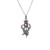 Hamilton & Young | Scottish Thistle & Tartan Silver Pendant with Amethyst colour stone 