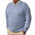 Aran Crafts | Aran Knit Unisex Crew Neck Sweater - Ice Blue