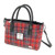 Harris Tweed | 'Brora' Small Tote in Red & Grey Tartan