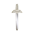 Kilt Pin | Modern Claymore Kilt Pin – Antique Silver