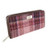 Harris Tweed | 'Staffa' Long Zip Purse in Pink/Burgundy Check