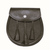 Day Sporran | Brown Leather Sporran with Embossed Lid and Celtic press stud